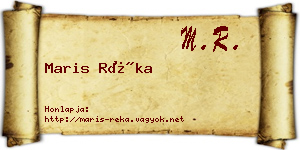 Maris Réka névjegykártya